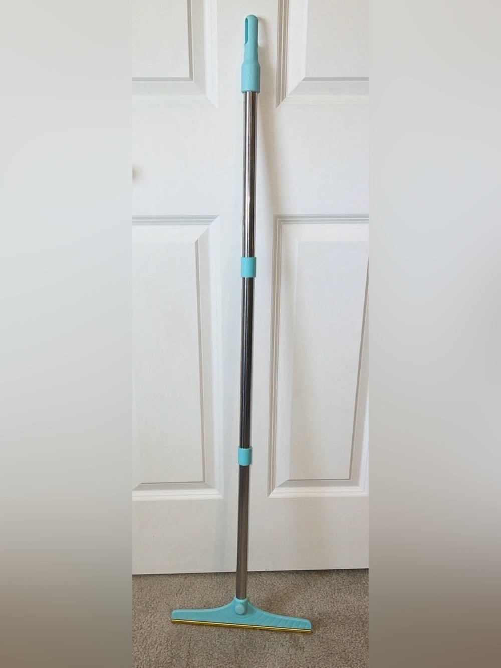 Full sized standing 3 foot 10” Pet hair remover brush for carpets.